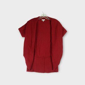 Cache Short Sleeve Cocoon Sweater Size XS Curved Hem